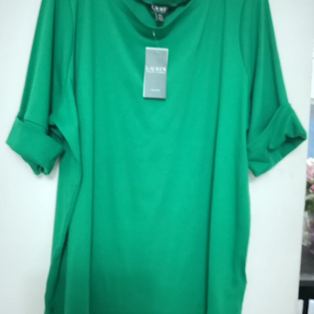 Lauren Ralph Lauren Bright Green Women's Tee with Tag